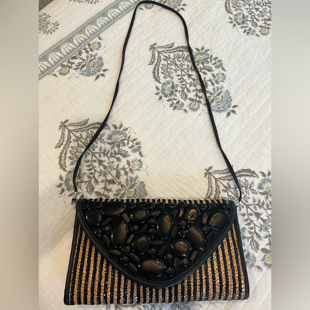 Chico's Black and Tan Crossbody Bag